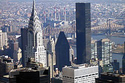 Symphony of steel and concrete: Chrysler Building, News Building and Queensborough Bridge